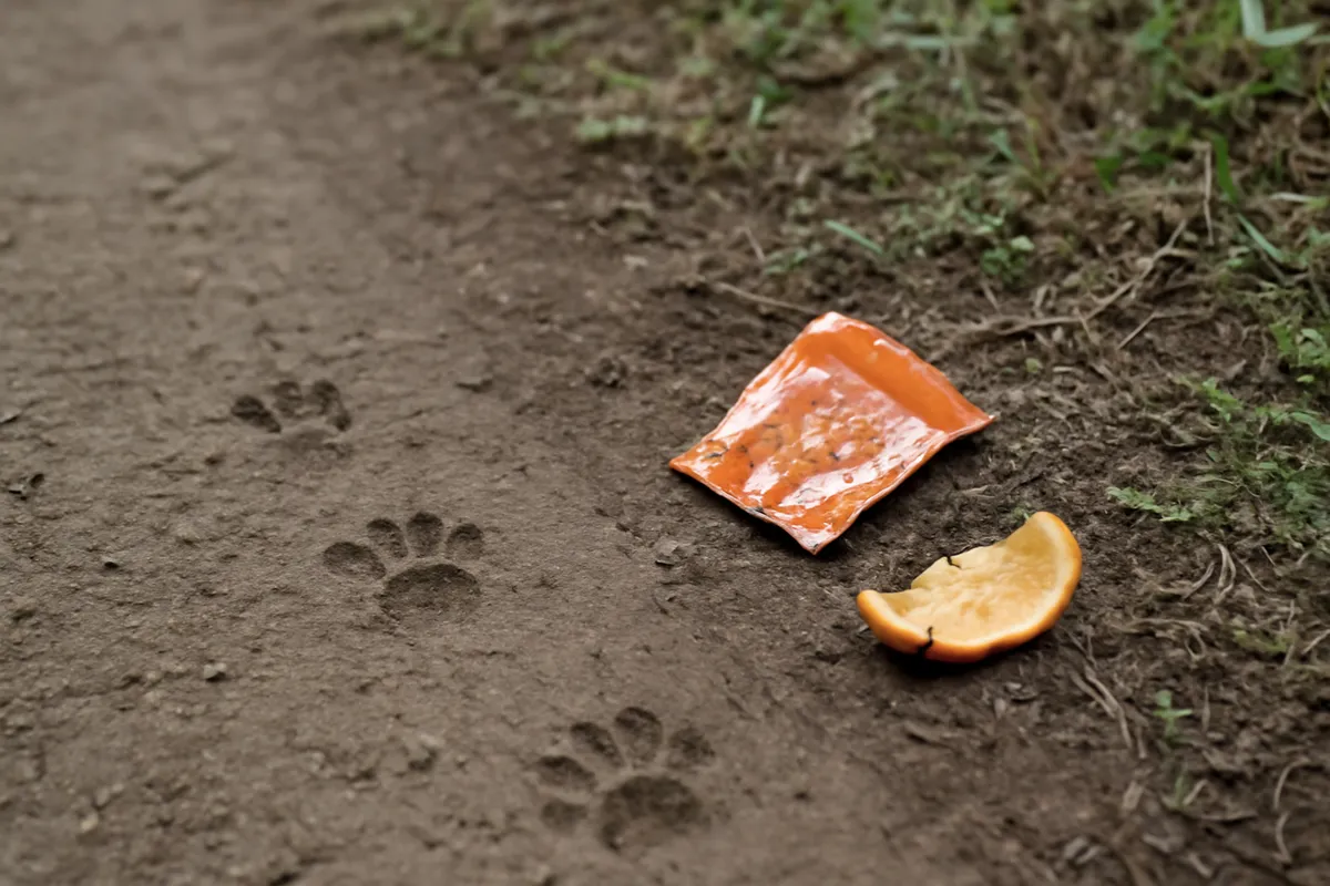 Detalle documental sobre el efecto de la basura sobre la fauna carroñera en su contexto natural