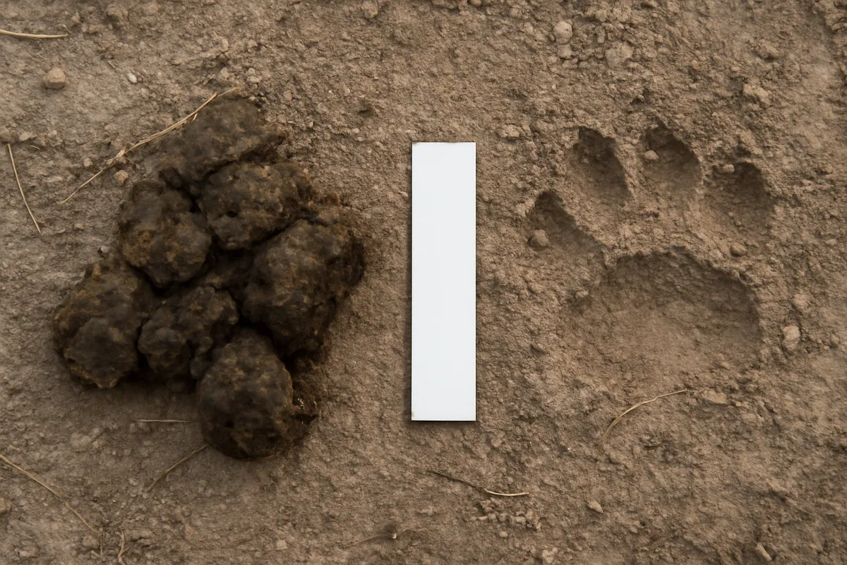Detalle documental sobre el uso de excrementos para inventariar fauna en su contexto natural