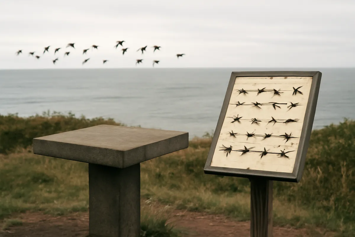 Detalle documental sobre la interpretación de avistamientos durante la migración en su contexto natural